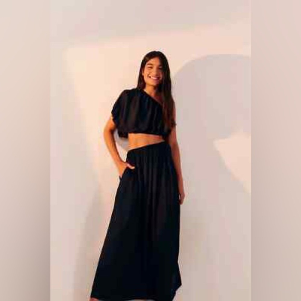 NWT FARM Rio one-shoulder cutout maxi dress size small